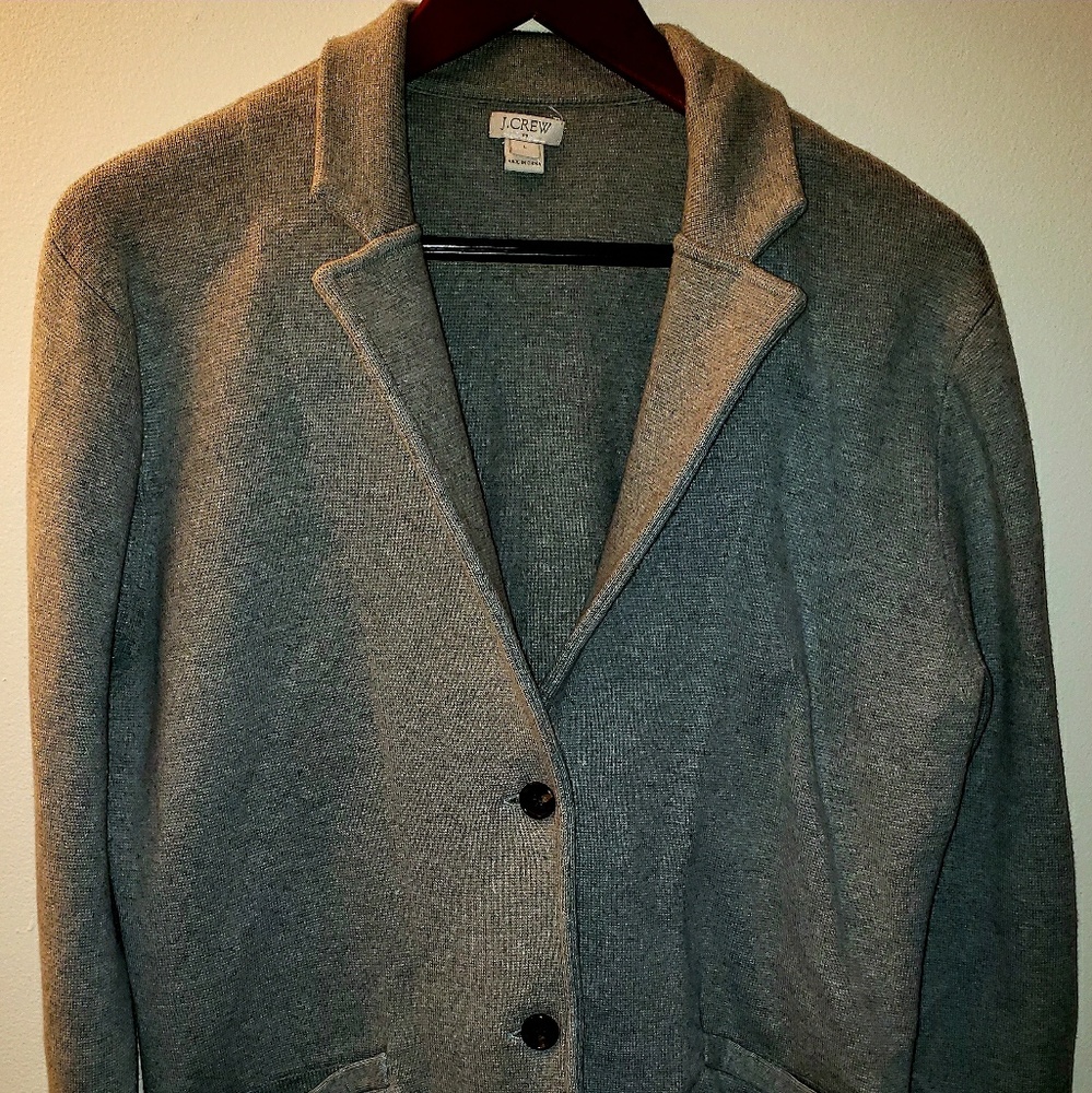 J. Crew Factory gray sweater blazer